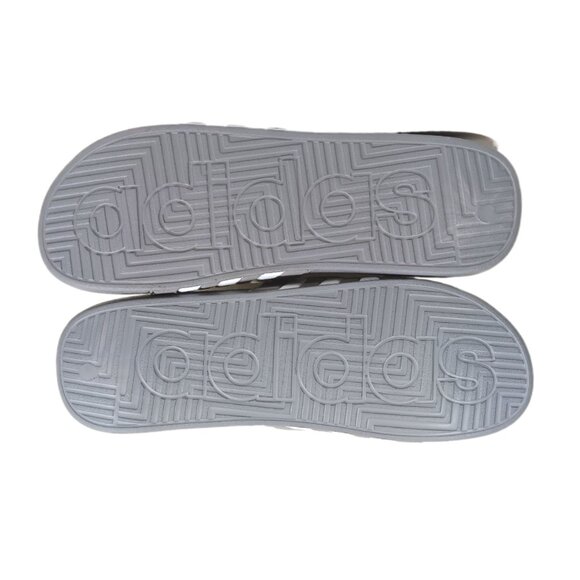 Adidas Adissage Slides Mens 18 Gray White Cloudfoam Casual Comfort Sandals New main image 5